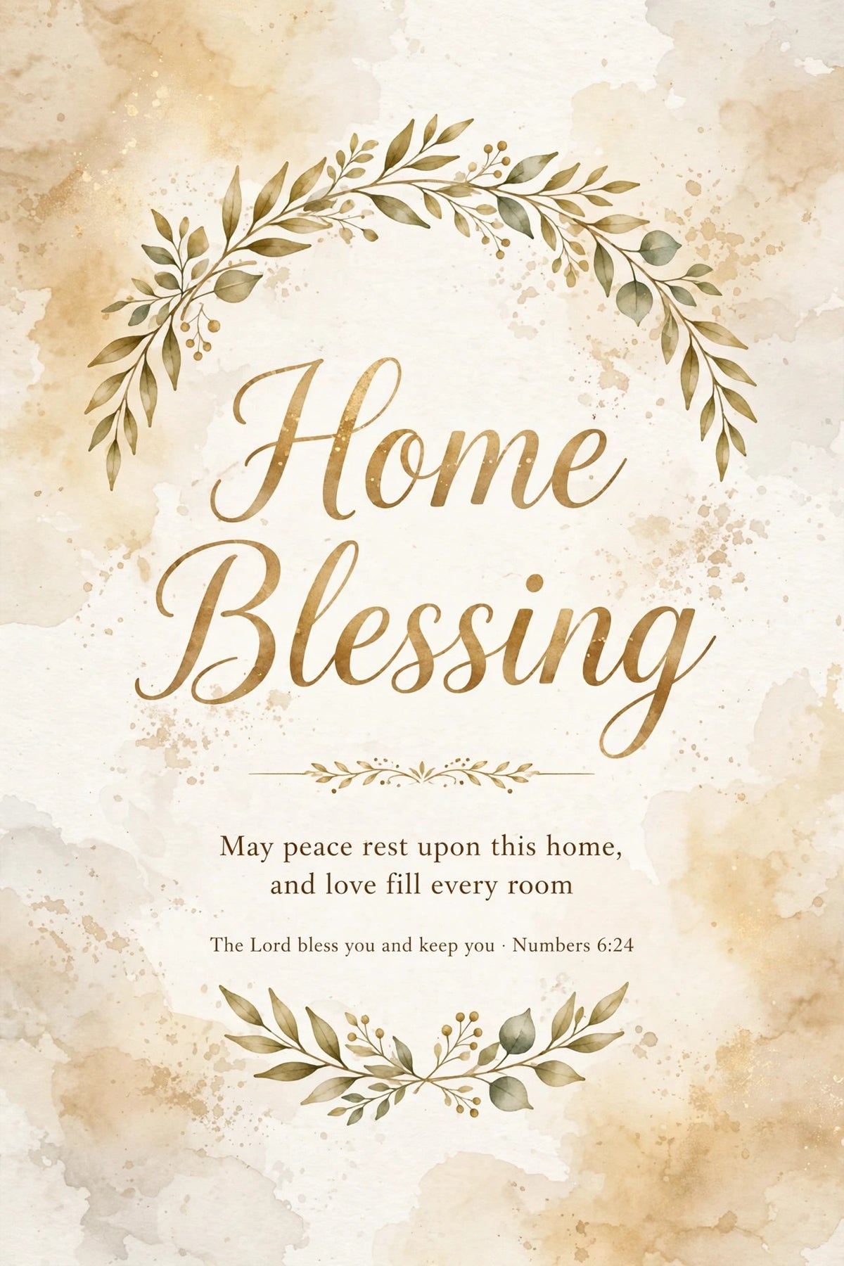 "Home Blessing" Scripture Canvas design