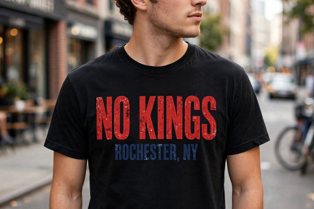 No Kings Rochester NY Classic Tee mockup